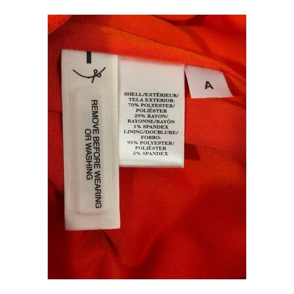 Ann Taylor Outfit Womens 12 Orange Textured Top &‎ Skirt Set Midi Length Split - Picture 6 of 15